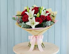 Букет цветов из:  Лилии и Розы #REPLACE_PRED# Николо-Урюпино