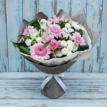 Букет цветов из:  Герберы, Альстромерии и Хризантемы в Николо-Урюпино
