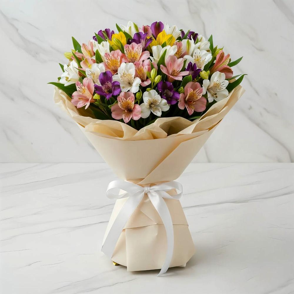 Букет цветов из: Альстромерии в Николо-Урюпино