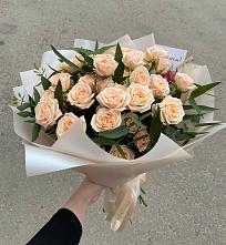 Букет Кремовые розы Латте в Николо-Урюпино