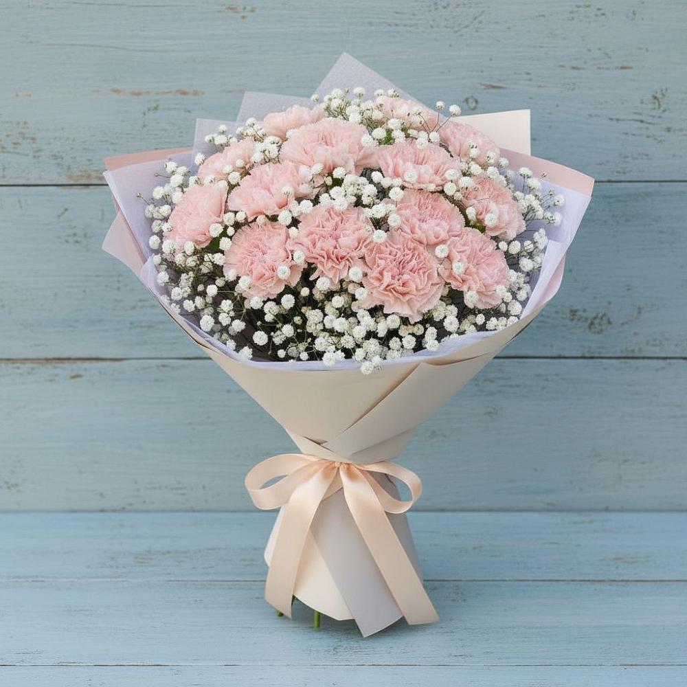 Букет цветов из: Гвоздики в Николо-Урюпино