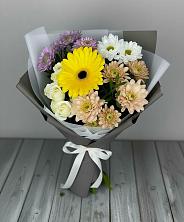 Букет цветов из:  Розы, Герберы и Хризантемы в Николо-Урюпино