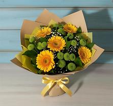 Букет цветов из:  Герберы и Хризантемы в Николо-Урюпино
