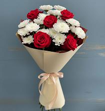 Букет цветов из:  Розы и Хризантемы #REPLACE_PRED# Николо-Урюпино