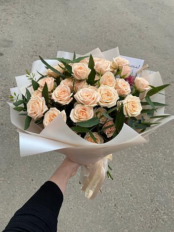 Букет Кремовые розы Латте в Николо-Урюпино