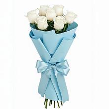 Букет 7 белых роз Проуд в Николо-Урюпино