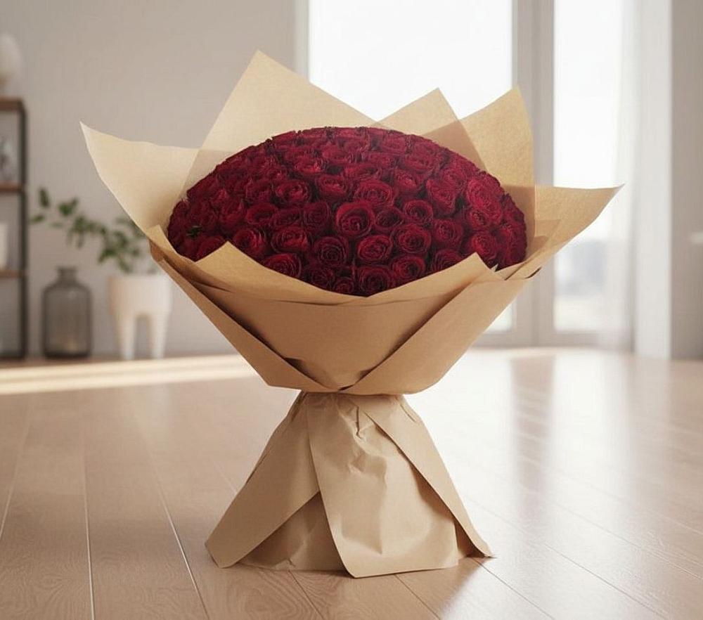 Букет 101 Красная роза в Николо-Урюпино