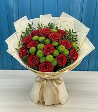 Букет цветов из:  Розы и Хризантемы в Николо-Урюпино