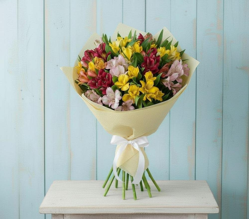 Букет цветов из: Альстромерии в Николо-Урюпино