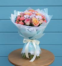 Букет цветов из:  Хризантемы и Розы в Николо-Урюпино