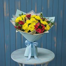 Букет цветов из:  Альстромерии и Хризантемы #REPLACE_PRED# Николо-Урюпино